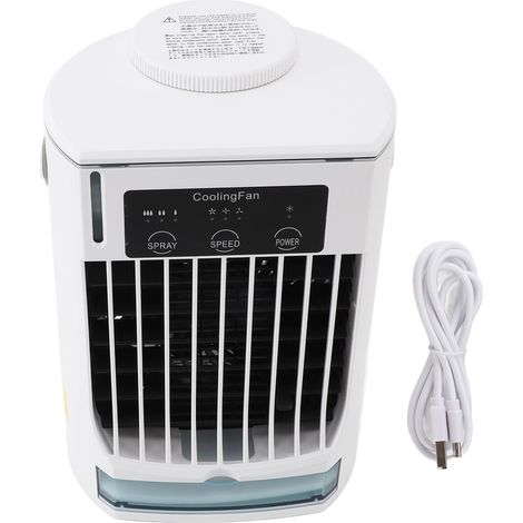 Tragbarer Usb-verdunstungsklimagerät Fürs Büro, 3 Geschwindigkeitsstufen, 500 Ml Wassertank, Leise (≤ 55 Db)