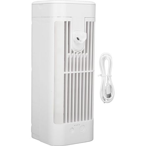 Tragbarer Ventilator Mit Klimaanlage – Usb-tischluftkühler Mit 120-ml-wassertank, 3 Geschwindigkeitsstufen Und Led-beleuchtung