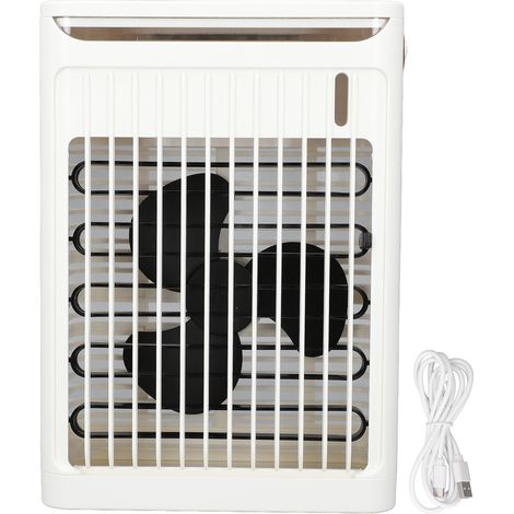 Tragbare Klimaanlage Mit Luftbefeuchter, 2 Kaltnebelstufen, 5 Geschwindigkeitsstufen, 7 Leds, 680-ml-wassertank, Usb-stromversorgung