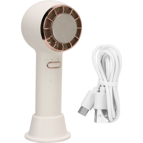 Mini-ventilator Mit Usb-anschluss Und Kühlplatte, Tragbar, Weiß, 65 X 65 X 170 Mm, 2200 Mah