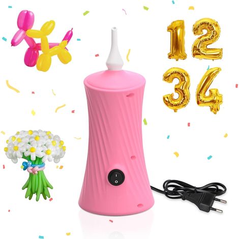 Elektrische Ballonpumpe – Elektrischer Aufblaser Für Lange Ballons Und Aluminiumfolie, Tragbare Ballonpumpe, Aufblaspumpe Für Geburtstags-, Hochzeits-, Weihnachtsballons Und Partydekorationen Marke: