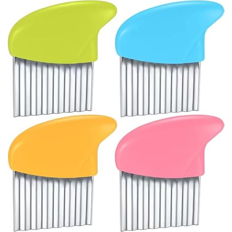 4-teiliger Wellenschneider Für Gemüse, Kartoffelschneider Für Pommes Frites, Kartoffelschneidermesser Aus Edelstahl Für Pommes Frites, Obst, Gemüse, Karotten