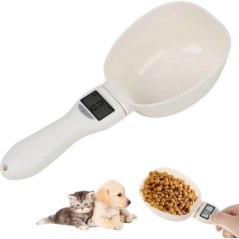 Digitale Küchenwaage Mit Einer Genauigkeit Von 1 G: 800 G Fassungsvermögen, Lcd-display, Abnehmbarer Messlöffel Für Gewürze, Mehl, Flüssigkeiten, Hundefutter, Lebensmittel, Gewürzwaage, Weiß Ckn-flph1