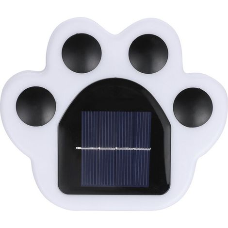 Stück Wasserdichte Solar-pfotenabdruckleuchten Für Den Außenbereich, Led-wegeleuchten Für Terrasse, Garten Und Gehwege (warmes Licht)