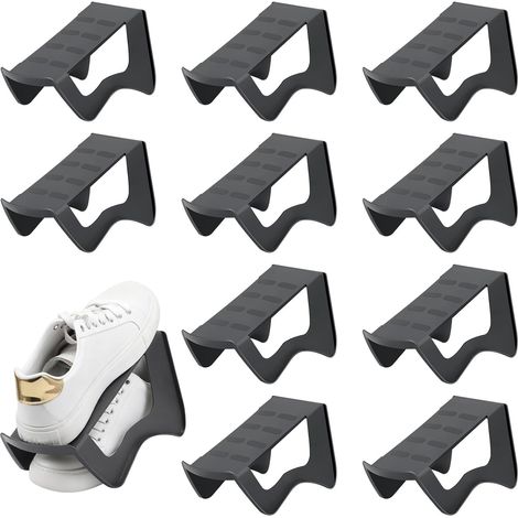 Set Mit 10 Platzsparenden Schuhregalen, Robusten Pp-schuhhaltern, Rutschfesten Schuhorganisatoren, Schuhhaltern Zur Aufbewahrung Und Präsentation Von High Heels, Sportschuhen Und Flip-flops