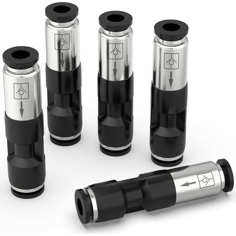 12-mm-schnellkupplung Aus Vernickeltem Kupfer Für Cvpu-luftschlauch-rückschlagventil, 5 Stück