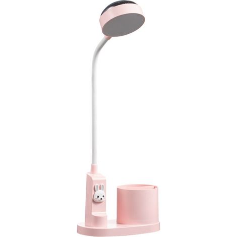 Schreibtischlampe, Leselampe Mit Automatischem Farbwechsel Und Stifthalter, Dimmbare, Wiederaufladbare Led-leselampe Für Kinder (rosa) - Rw Schreibtischlampe
