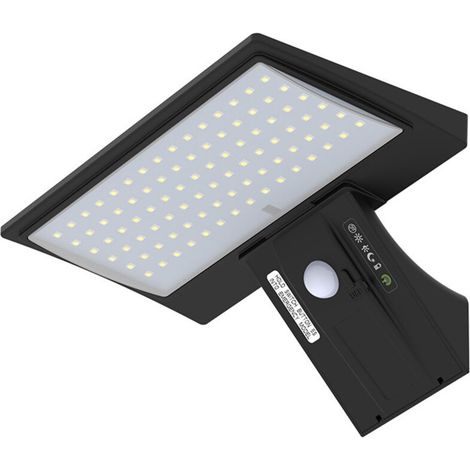 Solar-außenleuchte, 90 Leds Mit Bewegungsmelder, Wasserdichte Sicherheitsleuchte, 2600 Mah, Solar-wandleuchte Für Garten, Zaun, Tor, Terrasse, Gehweg (weißes Licht)