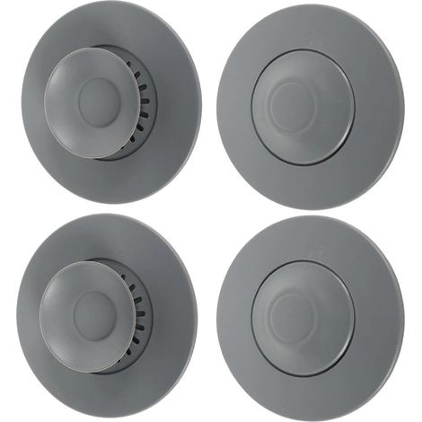 4-teiliges Universelles Geruchsdichtes Duschstöpsel-set, Silikon-badewannenstöpsel Mit Abflusssieb, Anti-verstopfungs-küchenspülenstöpsel – Für Küchenspülen, Waschbecken, Duschen Und Bodenabläufe