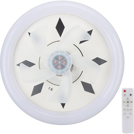 30 Cm Dimmbarer Led-deckenventilator Mit E27-fassung, Fernbedienung Und 3 Geschwindigkeitsstufen