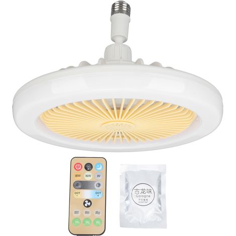 30-w-led-wandventilator/lampe Mit Ätherischem Öldiffusor, Leiser Betrieb, 25 Cm Durchmesser, Inklusive Fernbedienung