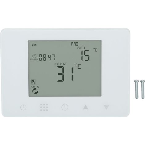 Programmierbarer Drahtloser Rf-smart-thermostat Für Elektroheizung Und Fußbodenheizung – Hintergrundbeleuchtetes Lcd-display