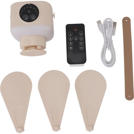 Usb-deckenventilator Mit Licht, 4 Geschwindigkeitsstufen, 7200-mah-akku, Fernbedienung, Für Camping Und Outdoor-aktivitäten – Beige