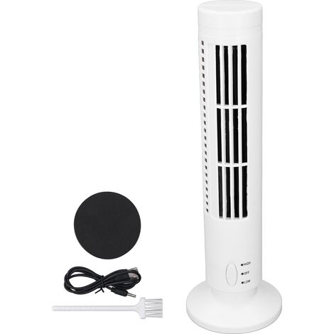 Usb-standventilator Ohne Rotorblätter, 2 Geschwindigkeitsstufen, Leise Und Energieeffizient, Weiß