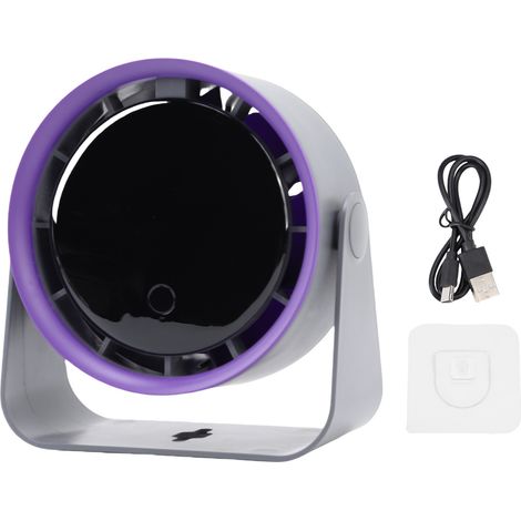 Tischventilator Mit Led-anzeige, Verstellbar Und Wiederaufladbar – 15 Cm, Grau, Für Schlafzimmer, Büro Oder Studentenwohnheim
