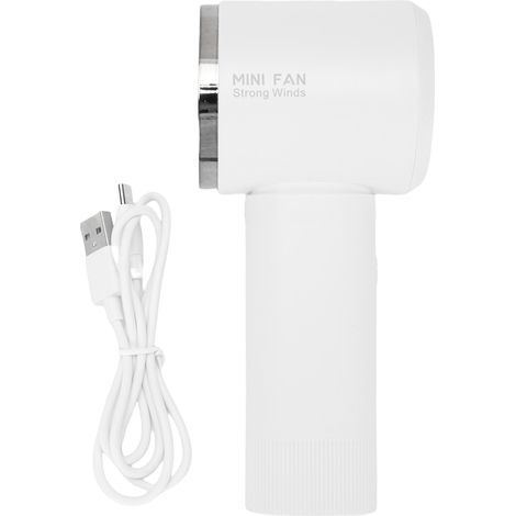 Wiederaufladbarer, Tragbarer Turbo-ventilator Mit 5000 Mah, Digitalanzeige Und 199 Geschwindigkeitsstufen – Weiß