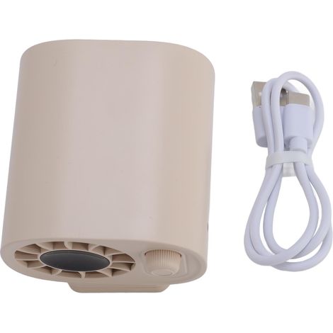 Klemmventilator Für Schreibtisch Und Regenschirm – Kleiner, Tragbarer Ventilator Mit Stufenlos Einstellbarer Geschwindigkeit, Aprikosenfarben