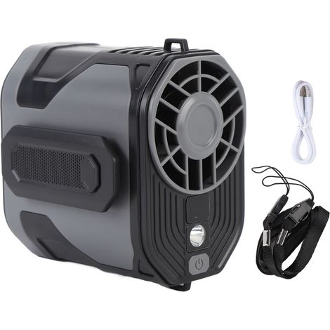 Tragbarer Gürtelventilator, 8000 Mah, 100 Stufenlos Einstellbare Geschwindigkeitsstufen, Led-anzeige, Robustes Abs-gehäuse