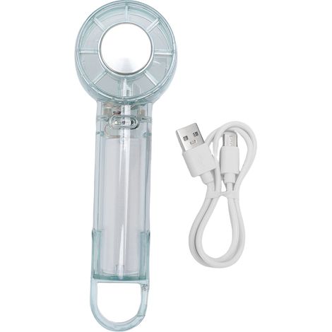 Tragbarer Ventilator Mit 3 Geschwindigkeitsstufen, Transparentem Gehäuse, Usb-aufladbar, Grün
