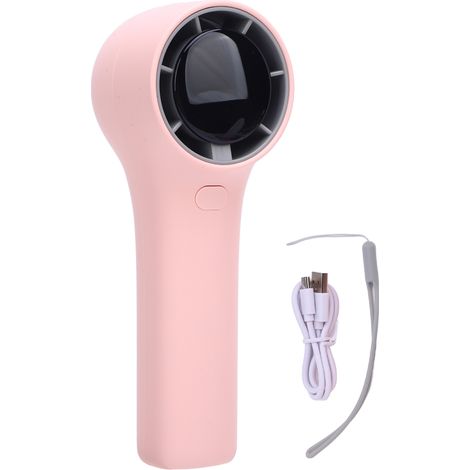 Tragbarer Usb-c-turboventilator Mit 5 Geschwindigkeitsstufen, Digitalanzeige, 3000-mah-akku, Pink