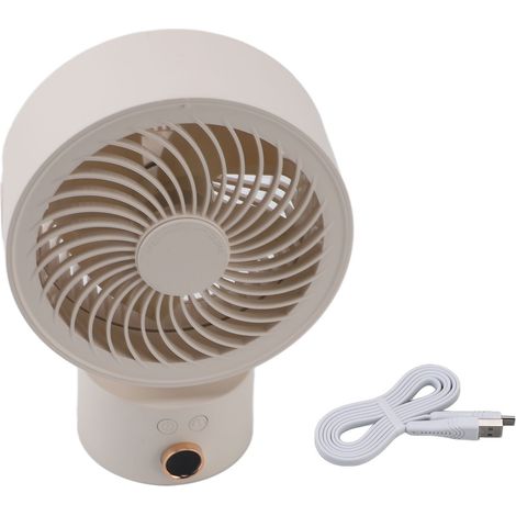 Wiederaufladbarer Tischventilator Mit 4000-mah-akku, Automatischer Oszillation Und 4-stunden-timer, Aprikosenfarben