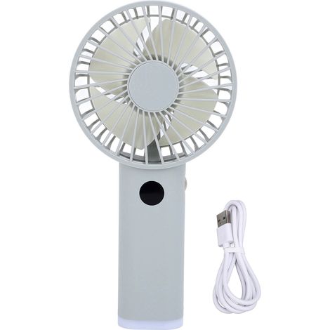 Wiederaufladbarer, Tragbarer Usb-ventilator Mit 100 Geschwindigkeitsstufen, Nachtlicht Und Digitalanzeige – Modell Dq233 Eisgrün