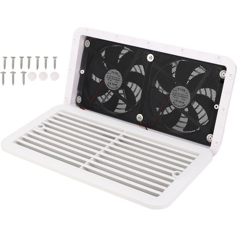 Seitlicher Abluftventilator Für Wohnmobile, 350 X 186 Mm, 12 V Dc, 4,8 W, Doppellüftung