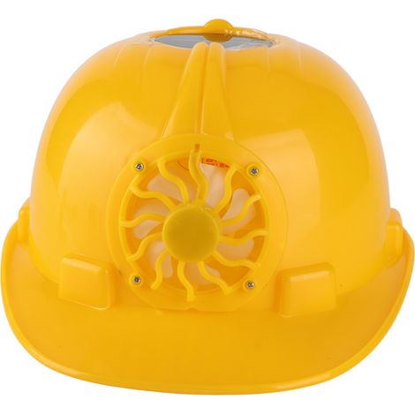 Schutzhelm Mit Frontbelüftung, Solarbetrieb, Atmungsaktiv Und Uv-schutz – Gelb