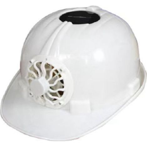 Schutzhelm Mit Frontbelüftung, Solarbetrieb, Atmungsaktiv Und Uv-schutz – Weiß