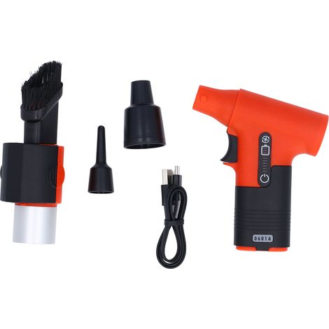 Tragbarer Turboventilator, 120.000 U/min, Usb-aufladbar, Ideal Für Camping, Auto Und Outdoor-aktivitäten – Rot