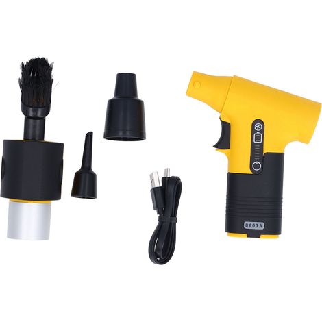 Tragbarer Turboventilator Für Camping Und Auto – 120.000 U/min, Gelb, Usb-aufladbar