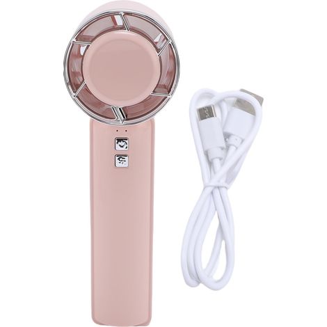 Tragbarer, 5-stufiger, Per Usb Aufladbarer Ventilator Mit Bergklemme – Pink