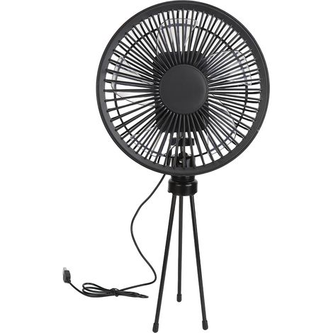 Tragbarer Usb-campingventilator Mit 2 Geschwindigkeitsstufen Und Verstellbarem Stativ – 17 Cm, Ideal Für Picknicks, Angeln Und Reisen