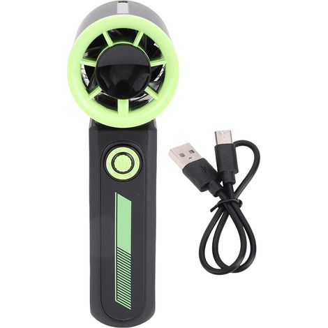Wiederaufladbarer, Tragbarer Turbo-ventilator Mit 3600 Mah, Digitalanzeige, 100 Geschwindigkeitsstufen, Grün