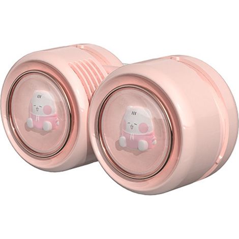 Usb-nackenventilator Ohne Rotorblätter, Leise, 3 Geschwindigkeitsstufen, Integrierter 1600-mah-akku, Pink