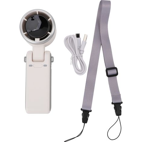 3-in-1 Tragbarer Hand-/nacken-/tischventilator Mit Led-anzeige, 5 Geschwindigkeitsstufen, 3600-mah-akku, 150° Faltbar