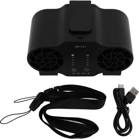 Tragbarer Gürtelventilator – Usb-aufladbar, 20000 Mah, Vorwärts-/rückwärtsrotation, Ideal Für Den Sommer Im Freien