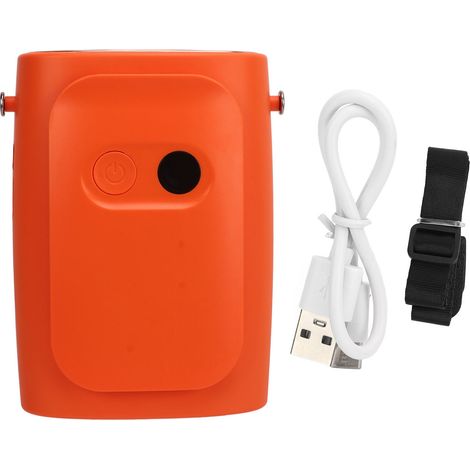 Wiederaufladbarer, Tragbarer Gürtelventilator (10000 Mah) Mit Led-anzeige – Orange