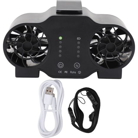 Tragbarer Ventilator Mit Gürtelclip, 10000-mah-akku, 4 Geschwindigkeitsstufen + Vorwärts-/rückwärtsfunktion, Usb-c-aufladung