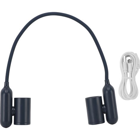 Tragbarer Nackenventilator Mit 3 Geschwindigkeitsstufen, Usb-aufladbar, Leise Und Leicht, Blau