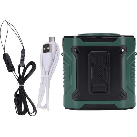 Wiederaufladbarer, Tragbarer Usb-ventilator Für Gürtel Oder Hals – 100 Geschwindigkeitsstufen, 5000-mah-akku, Integriertes Licht, Dunkelgrün