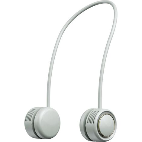 Tragbarer, Klingenloser Nackenventilator, Usb-aufladbar, 3 Geschwindigkeitsstufen, 1600-mah-akku, Grün