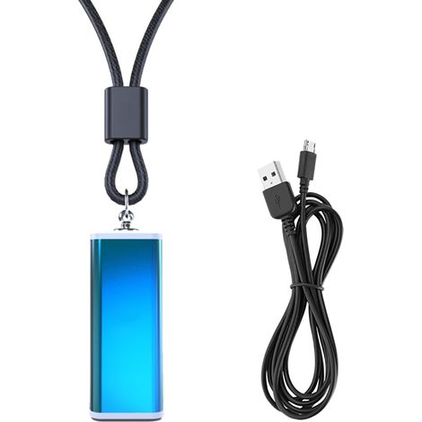 Tragbarer Usb-luftreiniger Mit Negativ-ionen – Blau, 5 Millionen Ionen/cm², Integrierter 500-mah-akku