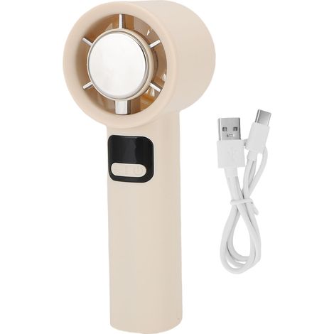 Tragbarer Ventilator Mit 100 Geschwindigkeitsstufen, Digitaler Led-anzeige, Leise Und Wiederaufladbar – Weiß