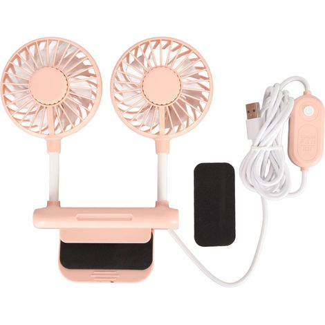 Monitorlüfter Zum Anclipsen Mit 2 Lüfterköpfen, 3 Geschwindigkeitsstufen, 2 M Usb-kabel, Leise, Kompakt Und Pinkfarben Fürs Büro