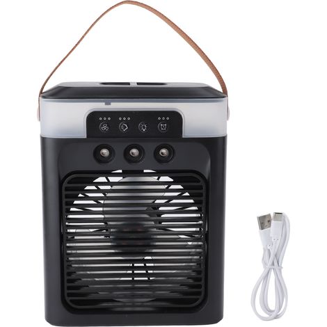 Tischventilator Mit Sprühfunktion, 400 Ml, Usb-anschluss, Aromafunktion, Schwarz