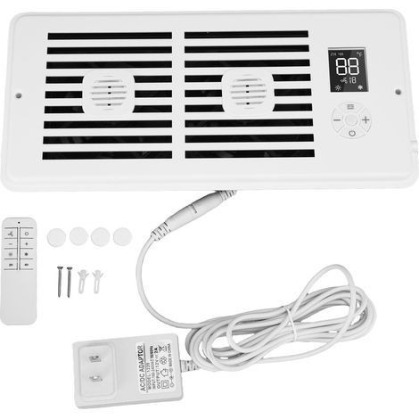 4x10 Zoll Lüftungsgitter-verstärkungsventilator – 10 Geschwindigkeitsstufen, Lcd-bildschirm, Fernbedienung, Leise (18 Dba)