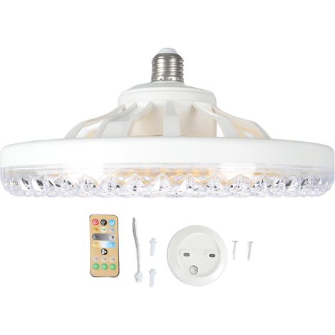 Deckenventilator Mit Led-beleuchtung, 36 W, Leise, 3 Geschwindigkeitsstufen, Fernbedienung, Dimmbar, E26-fassung Oder Festanschluss