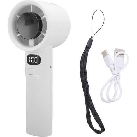 Tragbarer Turboventilator Mit 120 Stufenlos Einstellbaren Geschwindigkeitsstufen, Leise Und Leistungsstark, Usb-anschluss, Led-beleuchtung, Ideal Für Reisen, Strand Und Camping