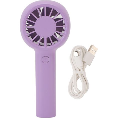 Tragbarer Ventilator Mit 5 Geschwindigkeitsstufen, Leisem Betrieb, 5,5 Stunden Akkulaufzeit Und Aufhängeöse – Lila, 68 X 43 X 155 Mm